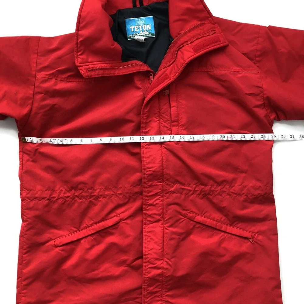 Woolrich Jacket‎ Men Large Teton Red Windbreaker Coat Hood USA Outdoor Gorpcore